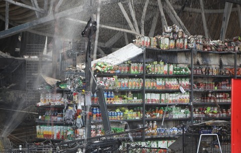 Odesa - supermarket distrus în urma unui bombardament efectuat de ruși Sursa foto: Profimedia