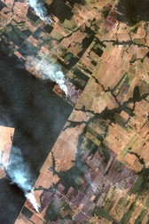 Marea majoritate a incendiilor sunt provocate de om (foto Maxar Technologies)