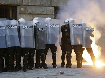 Noi proteste au avut loc miercuri, la Belgrad FOTO: EPA