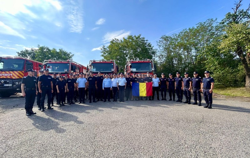 80 de pompieri români pleacă în Franța pentru a ajuta la stingerea incendiilor de pădure