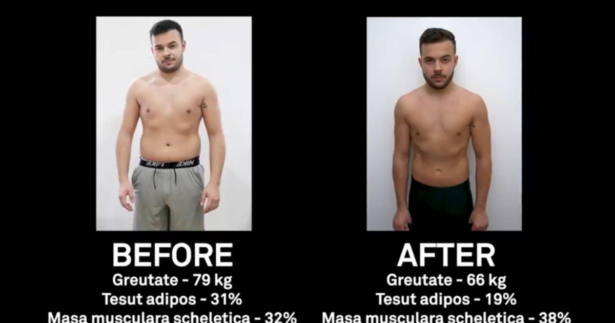 Instructorul de fitness Florin Cujbă arată cum să slăbeşti rapid şi sănătos, folosind metoda Eleven, un tânăr reuşind să transforme grăsimea în muşchi în mai puţin de 3 luni