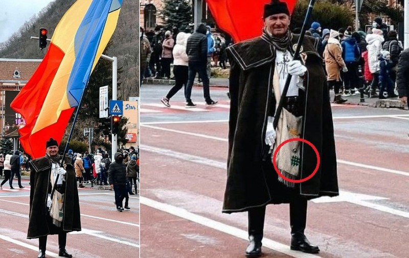 Este emblema Gărzii de Fier un simbol rasist și xenofob? Verdict la Judecătoria Brașov pentru un român care a afișat în public crucea triplă