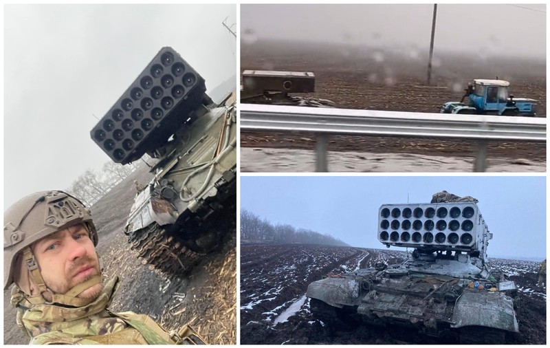 Ucrainenii au tras în ruși cu lansatorul de rachete termobarice TOS-1A pe care l-au capturat de la ei