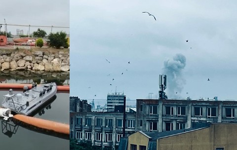 Drona care a explodat ar fi de provenienţă ucraineană, spune prefectul de Constanța. Explozia a afectat o hală ARSVOM și nava Hercules