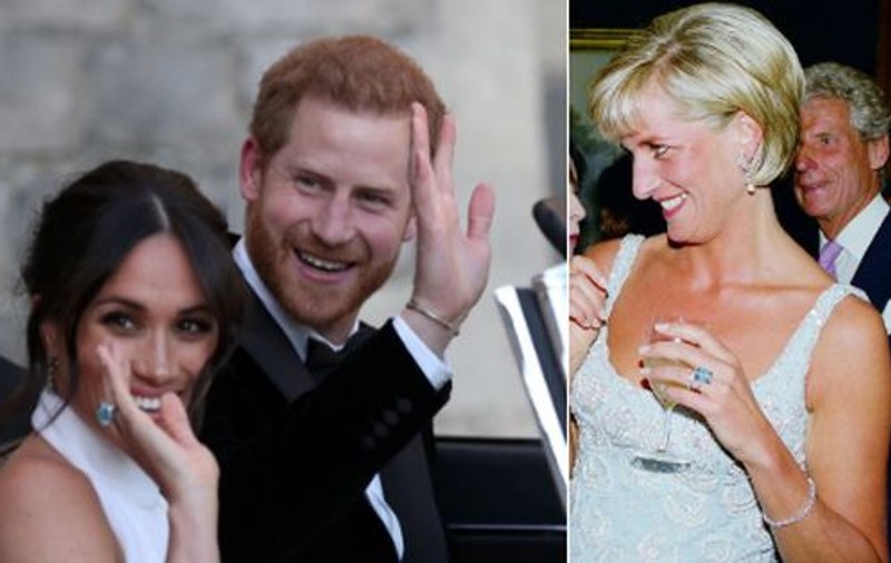 FOTO | Inelul purtat de Meghan Markle la recepția de după nuntă i-a aparținut prințesei Diana