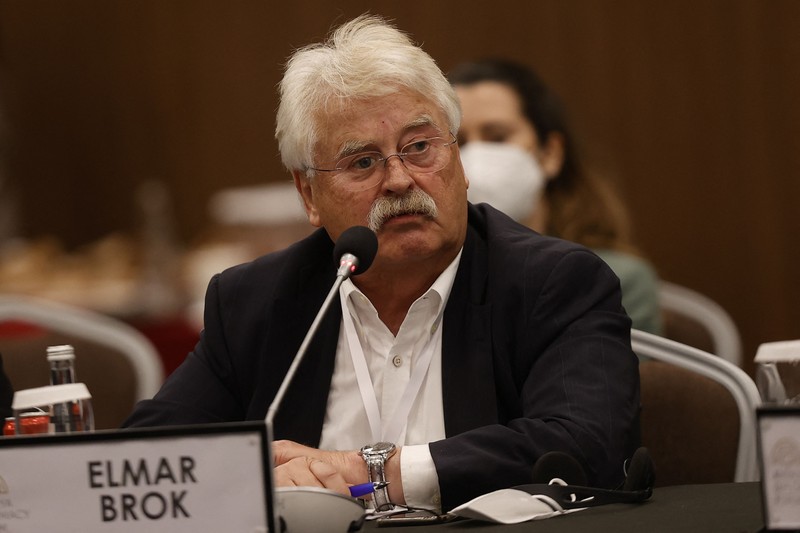 ANTALYA, TURKEY - JUNE 19: Former Member of the European Parliament Elmar Brok attends the Increasing Importance of Parliamentary Diplomacy Panel within Antalya Diplomacy Forum at NEST International Convention Center in Antalya, Turkey on June 19, 2021. Mustafa Ciftci / Anadolu Agency/ABACAPRESS.COM