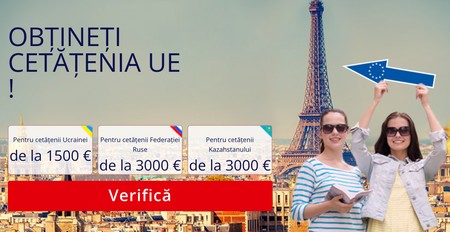 Asistența pentru obținerea cetățeniei române costă de la 3.000 de euro pe site. La telefon se comunică prețul total: 5.300 de euro Captura foto: international.expert