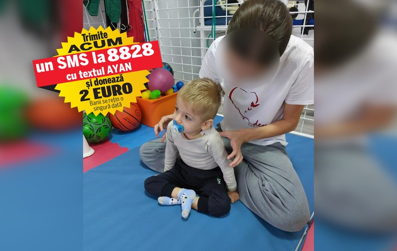 Ayan are nevoie de 7.000 de euro pentru a face transplant cu celule stem, la o clinică din Slovacia. Băiețelul are 4 ani și suferă de o boală genetică rară