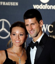 Novak Djokovic şi Jelena Ristic formează un cuplu de nouă ani. FOTO: EPA