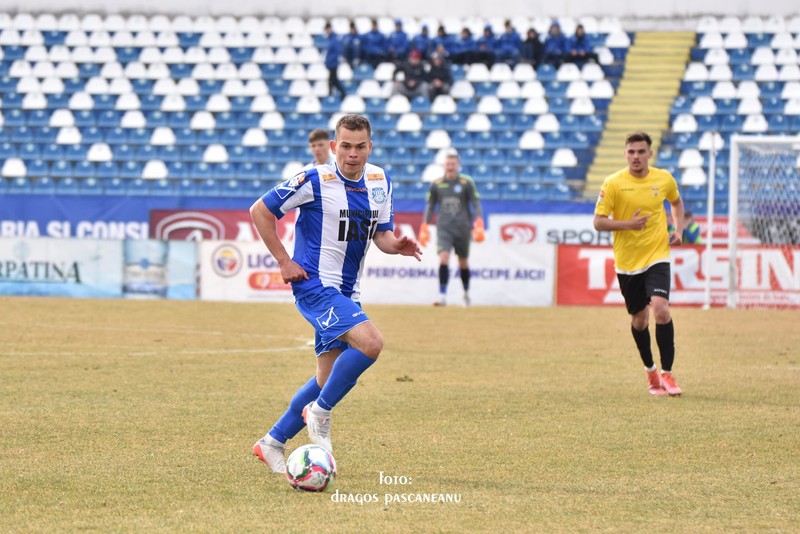 Mihailo Plohotniuk, în meciul Poli Iași - FC Brașov