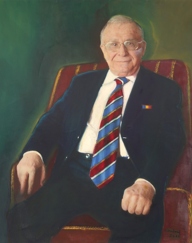 Două tablouri cu Ion Iliescu, aproape nevăzute de public, scoase la licitație. Cât costă lucrările cu fostul președinte
