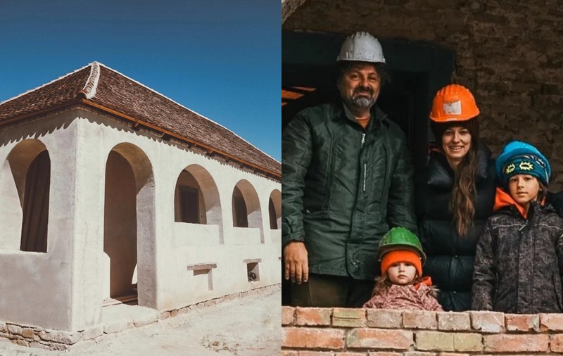 Imagini noi cu casa pe care o renovează Dana Rogoz la Viscri. Lucrările la locuința săsească au avansat