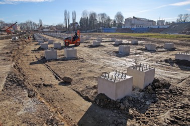 Șantierul stadionului din Târgoviște