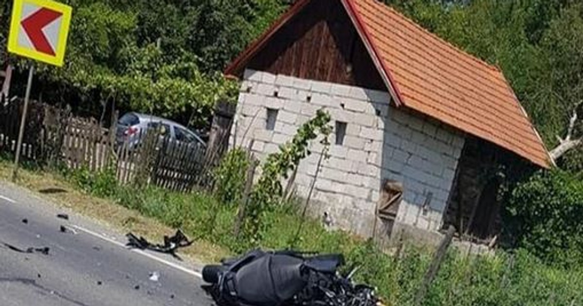 Un motociclist ucrainean este în stare gravă după un accident în Neamț