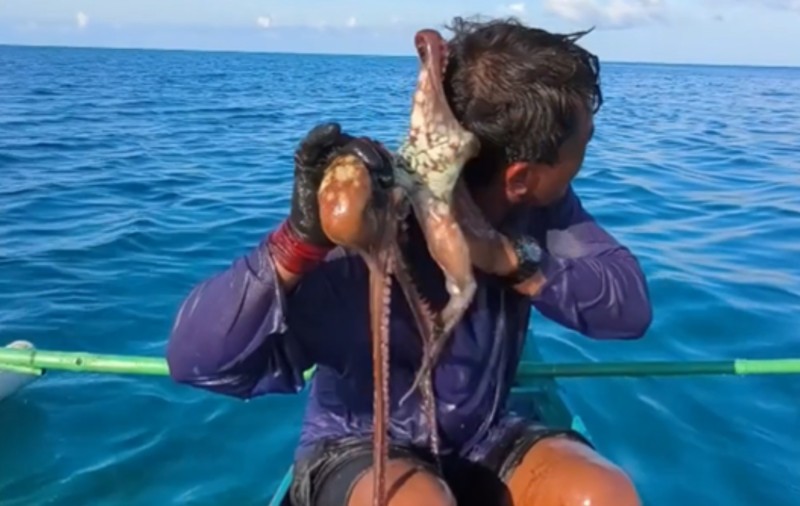 Momentul în care un pescar a fost atacat de o caracatiță, în Filipine: „Aproape că mi-a distrus fața” | VIDEO