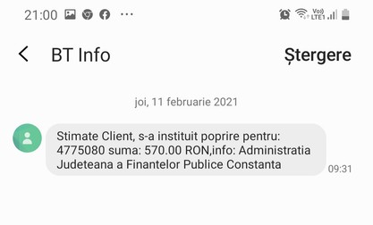 Mesajul primit de actrița din Constanța de la bancă pentru poprirea de la ANAF