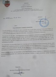 Așa arată notificarea trimisă de Primăria comunei Cristian către familia cu 4 câini