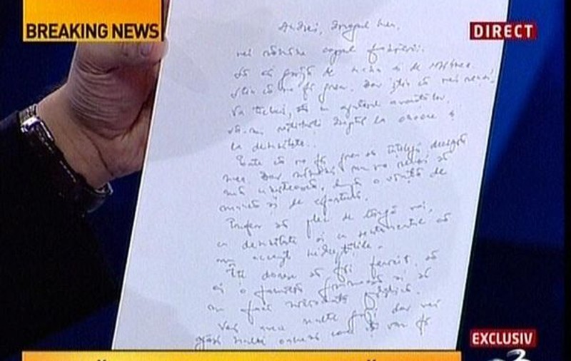 Iată SCRISOAREA pe care Adrian Năstase i-a lăsat-o fiului său înainte de tentativa de SINUCIDERE!