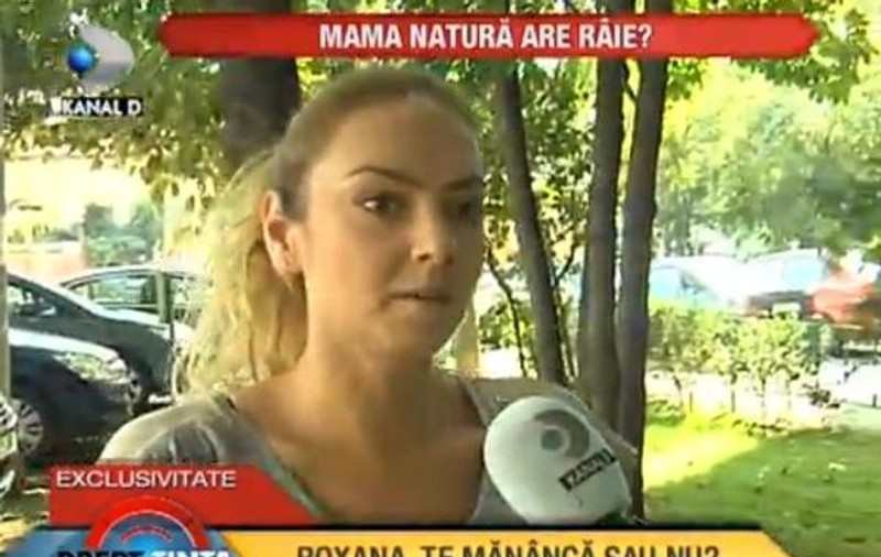 Roxana Ionescu: "Nu am nici o bubiţă pe mine, deci nu am râie"