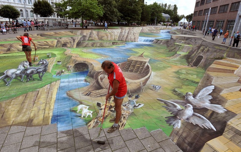Cea mai lungă pictură stradală 3D din lume | VIDEO