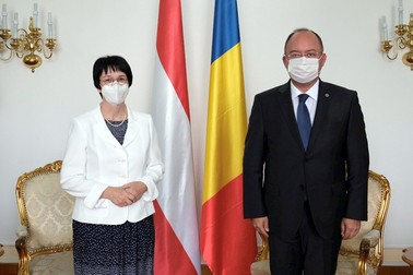 Adelheid Folie este de la 1 septembrie 2021 șef de Misiune şi ambasador al Republicii Austria în România. Foto: MAE