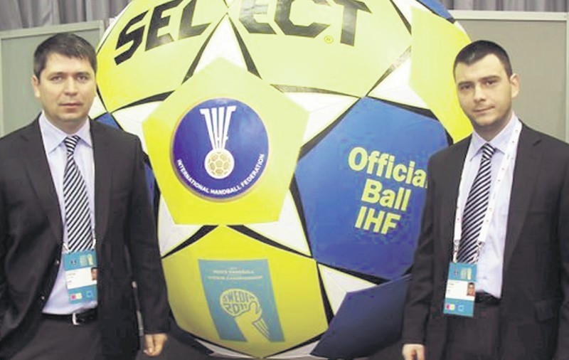 Arbitrii Bogdan Stark şi Romeo Ştefan au condus perfect şapte partide la CM de handbal