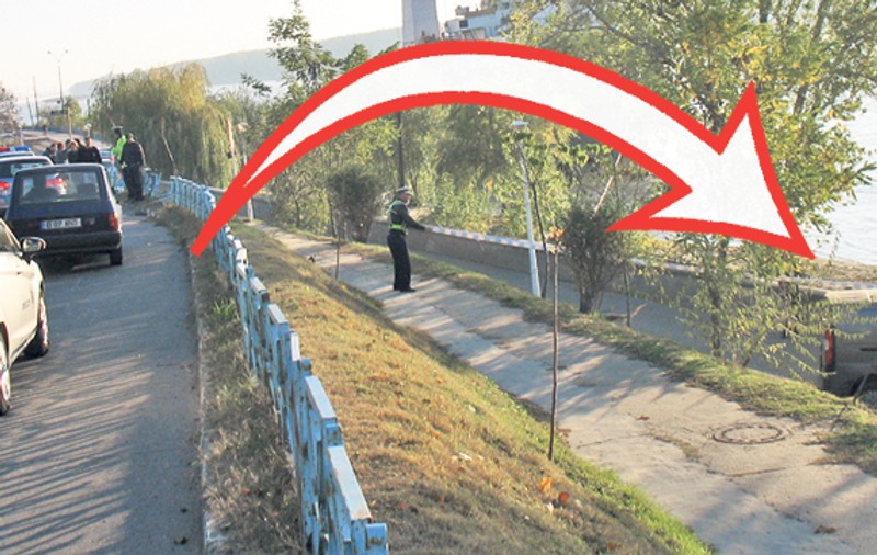 A "aterizat" cu maşina pe faleza Dunării!