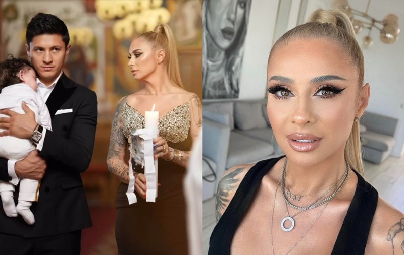 Imagini cu Anamaria Prodan și Ronald Gavril în biserică. Îmbrăcați elegant, cei doi au botezat un băiețel