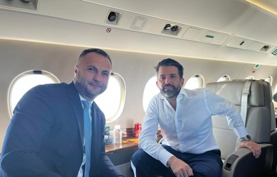 Marian Cucșa alături de Donald Trump Jr. Foto: Facebook