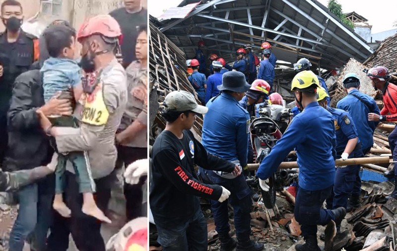 Băiețel de 5 ani, scos teafăr de sub dărâmături la două zile după cutremur, în Indonezia. Bilanțul deceselor a ajuns la 271