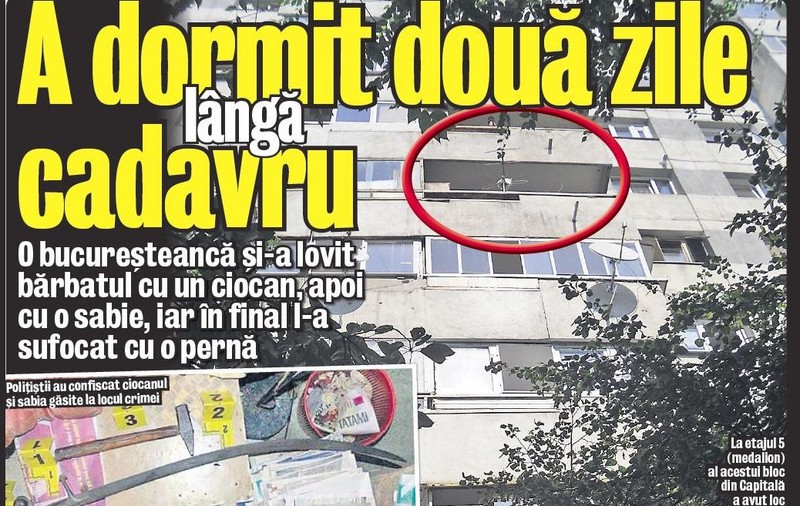 A dormit două zile lângă cadavru