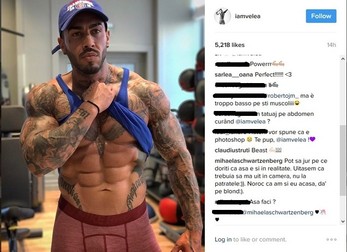 Alex Velea și-a pozat pătrățelele în sala de sport. Mihaela Rădulescu nu s-a putut abține . “Pot să jur pe ce doriți că…”