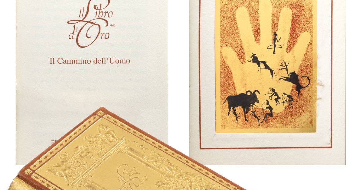 Una dintre cele mai spectaculoase piese este „Cartea de Aur (Il Libro d»Oro)”, un volum unic realizat din foițe de aur de 24 de carate, cu puritate 999,9