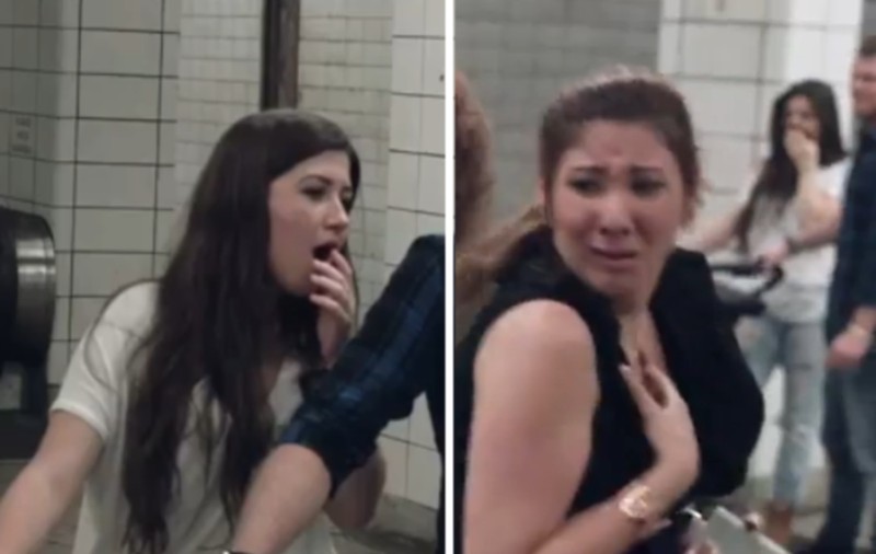 CE A FĂCUT ACEST BĂRBAT ÎNTR-O STAŢIE DE METROU ÎŢI VA ÎNTOARCE STOMACUL PE DOS! Uite cum a mâncat de pe jos, pentru a promova un produs | VIDEO