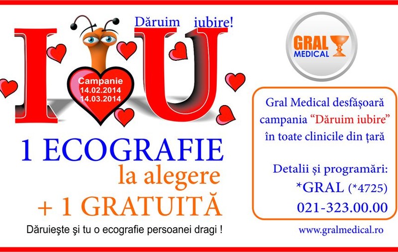 Gral Medical desfăşoară campania “Dăruim iubire” în toate clinicile din ţară