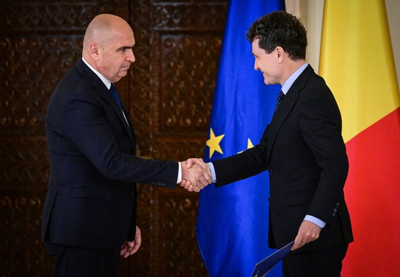 Nicușor Dan l-a numit premier pe Ilie Bolojan în iunie 2025, la o lună după alegerile prezidențiale câștigate în fața lui George Simion. Foto: Profimedia