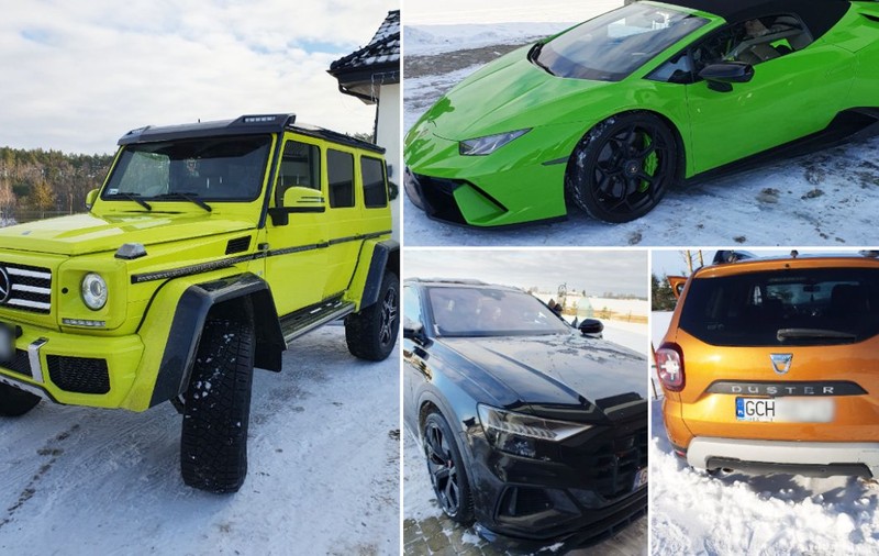 Fiscul vinde sub prețul pieței Lamborghini, Mercedes, Audi și Dacia Duster, confiscate de la același proprietar, în Polonia
