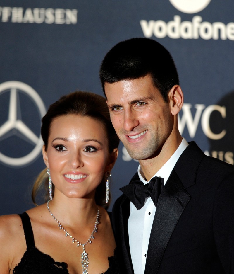 Novak Djokovic şi Jelena Ristic formează un cuplu de nouă ani. FOTO: EPA