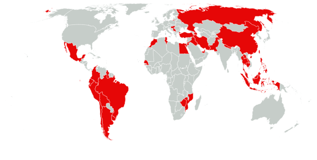 Distribuția vaccinurilor din China la nivel global