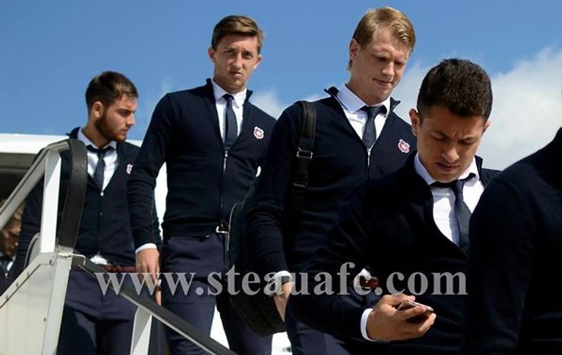 GALERIE FOTO / Steliştii au ajuns la locul faptei pentru derby-ul cu Dinamo Kiev
