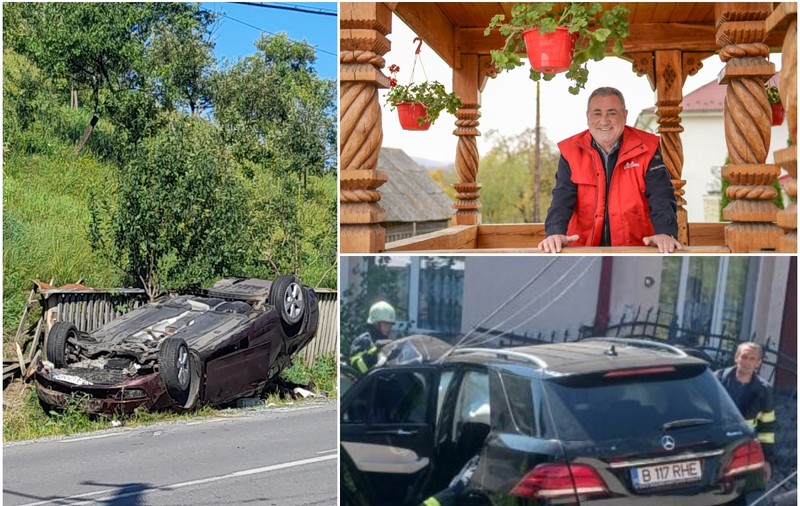 Deputatul PSD Gheorghe Șimon, accident cu două victime la Strâmtura, în Maramureș. Mașina lovită de Mercedesul parlamentarului s-a răsturnat