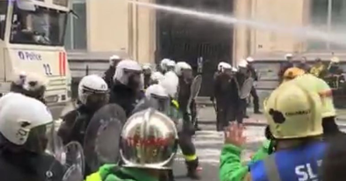 Protest violent la Bruxelles