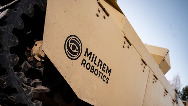 Vehicul robotizat de luptă dezvoltat de Milrem Robotics. Imagine cu caracter ilustrativ Sursa foto: Profimedia