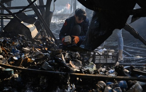 Piață din Kiev atacată de ruși Foto: Profimedia