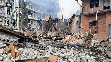 Zone civile din Harkov devastate de forțele ruse. Foto: Profimedia