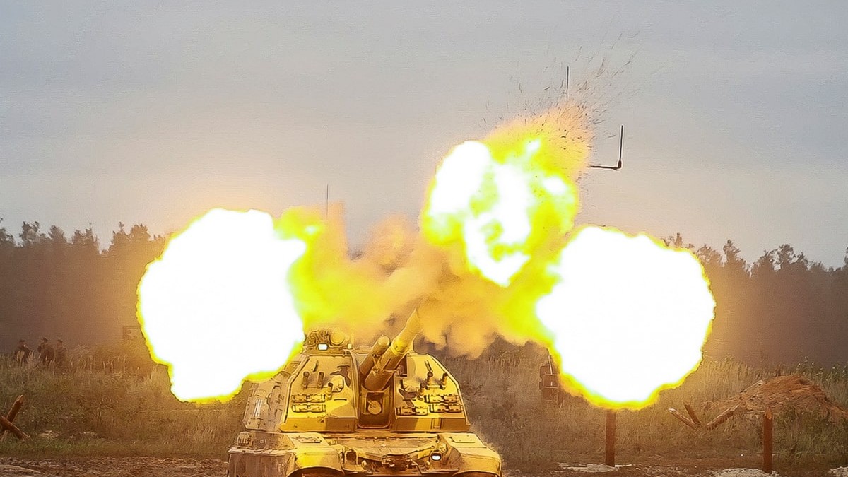 Tanc surprins în timpul unor exerciții militare ruso-belaruse la Mulino, Rusia Foto: Profimedia