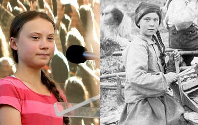 O fotografie făcută acum 120 de ani convinge oamenii că Greta Thunberg este o călătoare în timp