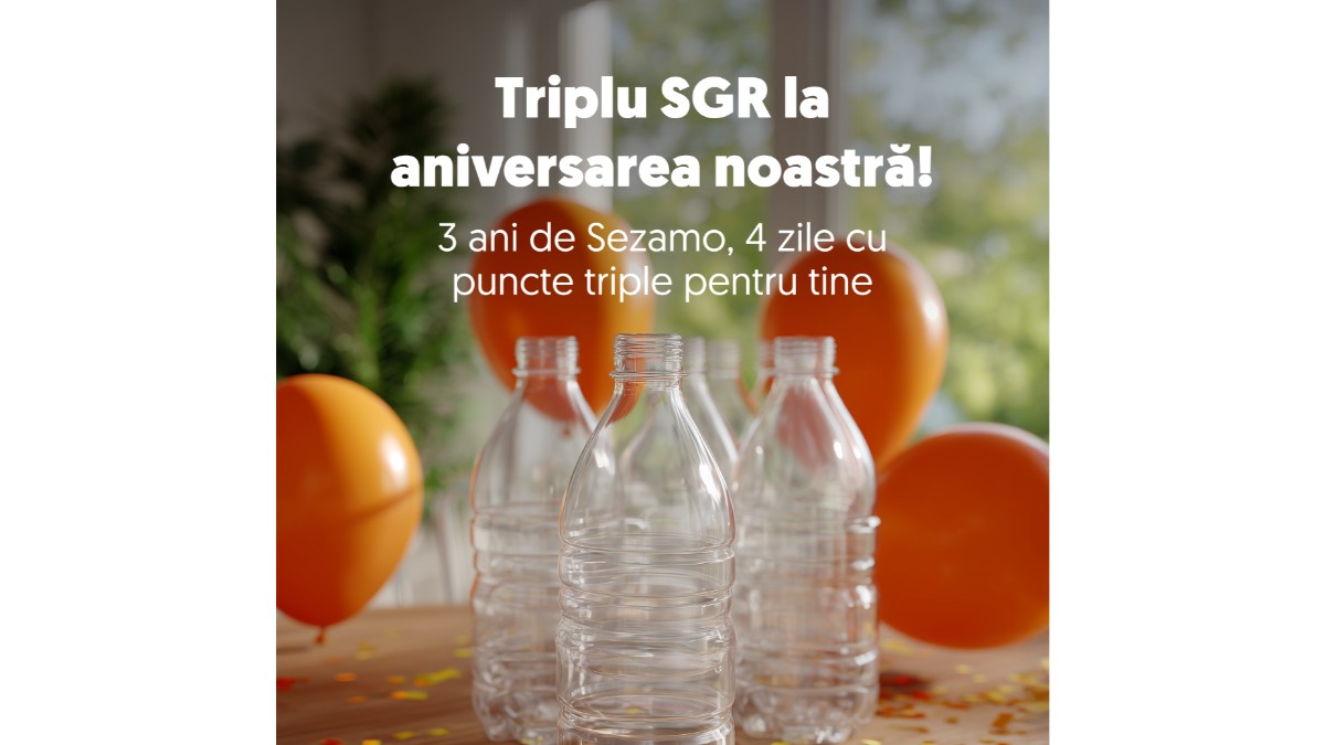 Triplu SGR la aniversarea noastra! 3 ani de Sezamo, 4 zile cu puncte triple pentru tine