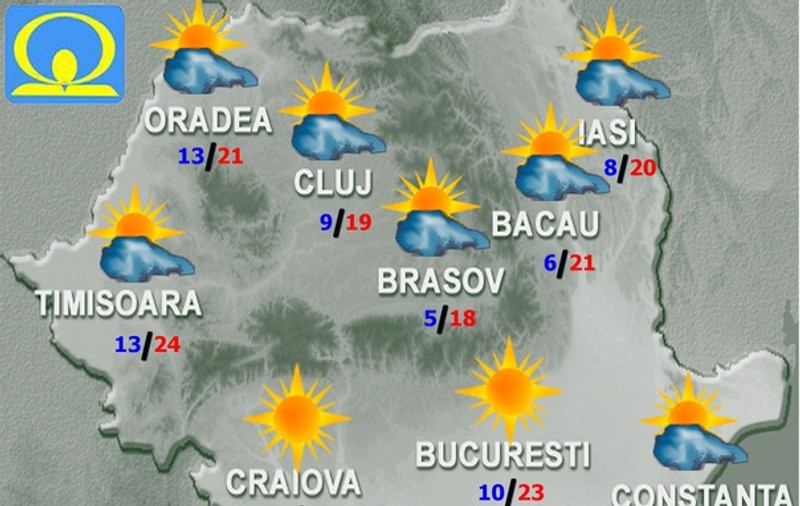 Prognoza meteo pentru joi şi vineri. Cum va fi vremea în țară