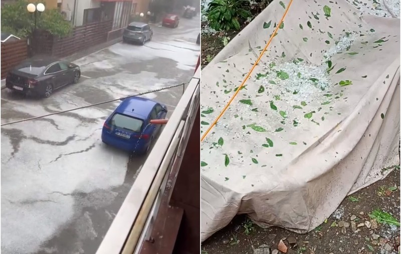 Efectele vijeliilor de cod portocaliu din București: inundații și copaci căzuți în mai multe zone | VIDEO